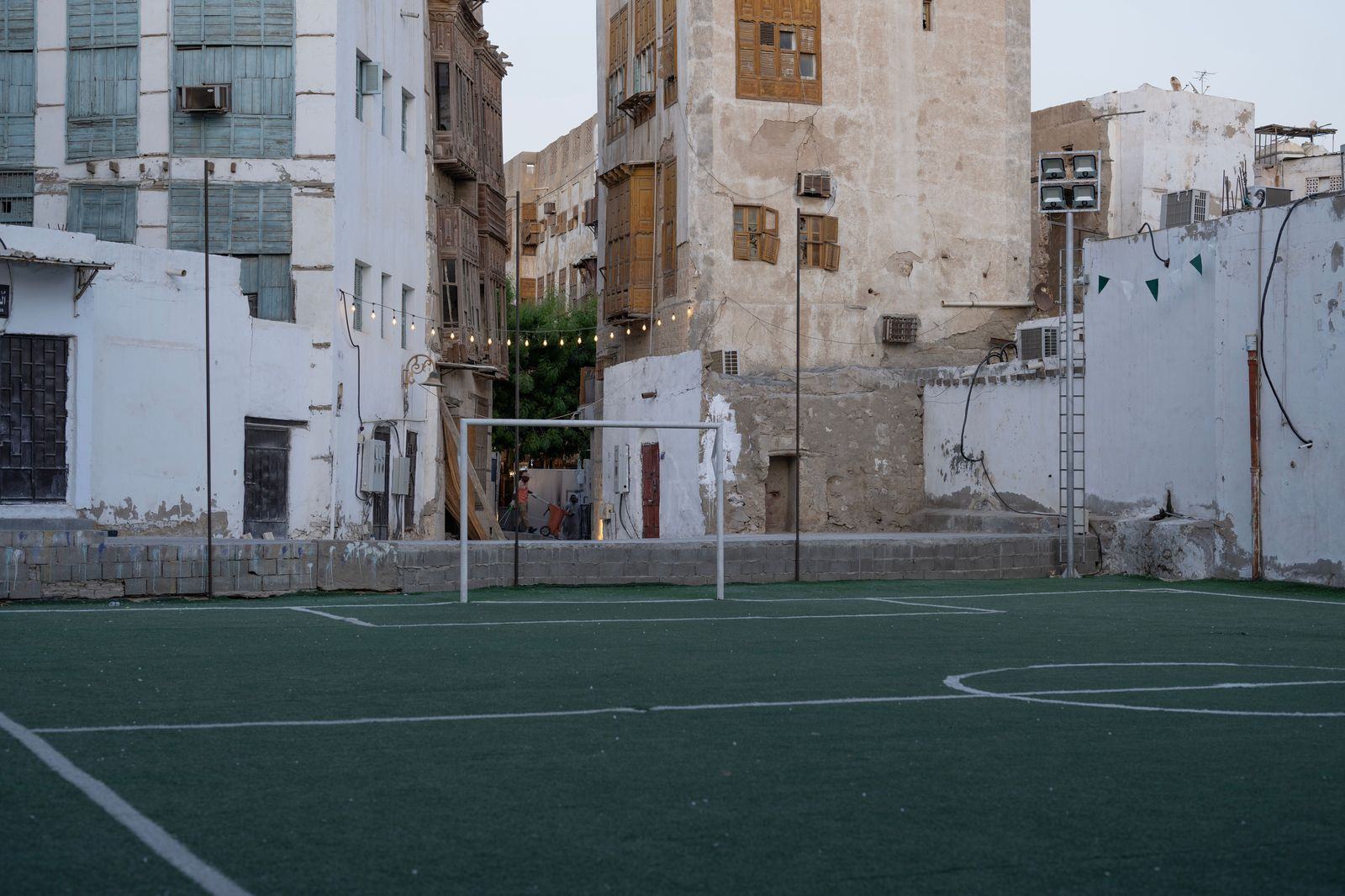 Coral-stone houses in the historic Al Balad district of Jeddah