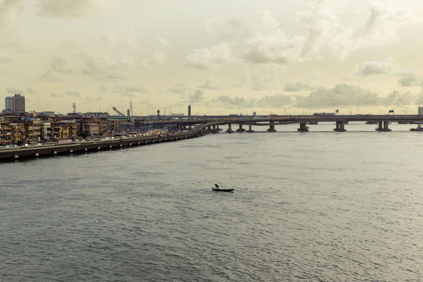 Office towers along the waterfront of Victoria Island, Lagos