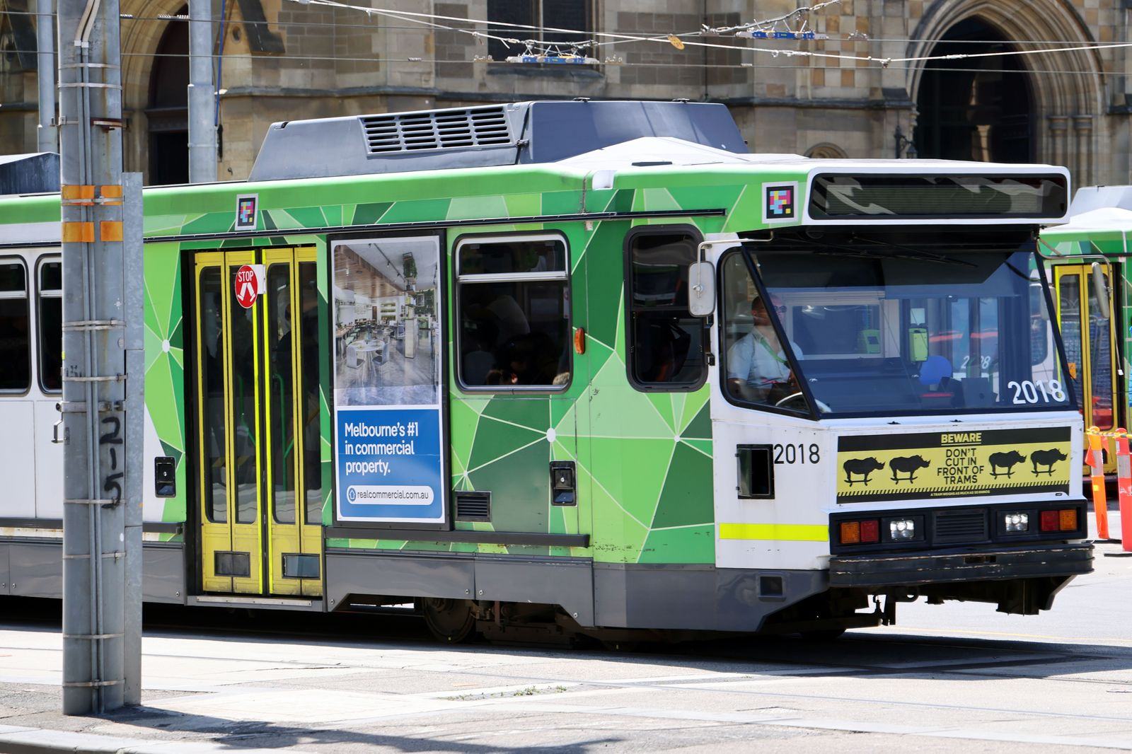 Tram on Collins Street in central Melbourne