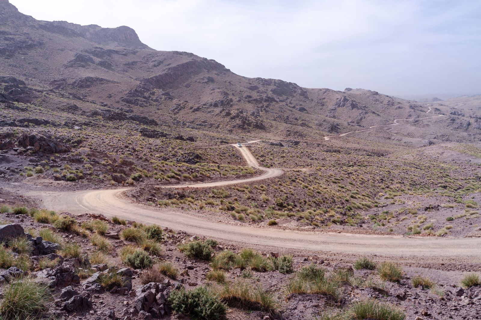 Desert road below Camelback Mountain in Phoenix