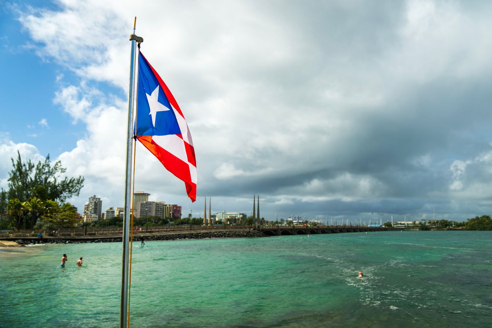 Hotels along the beach at Condado, San Juan