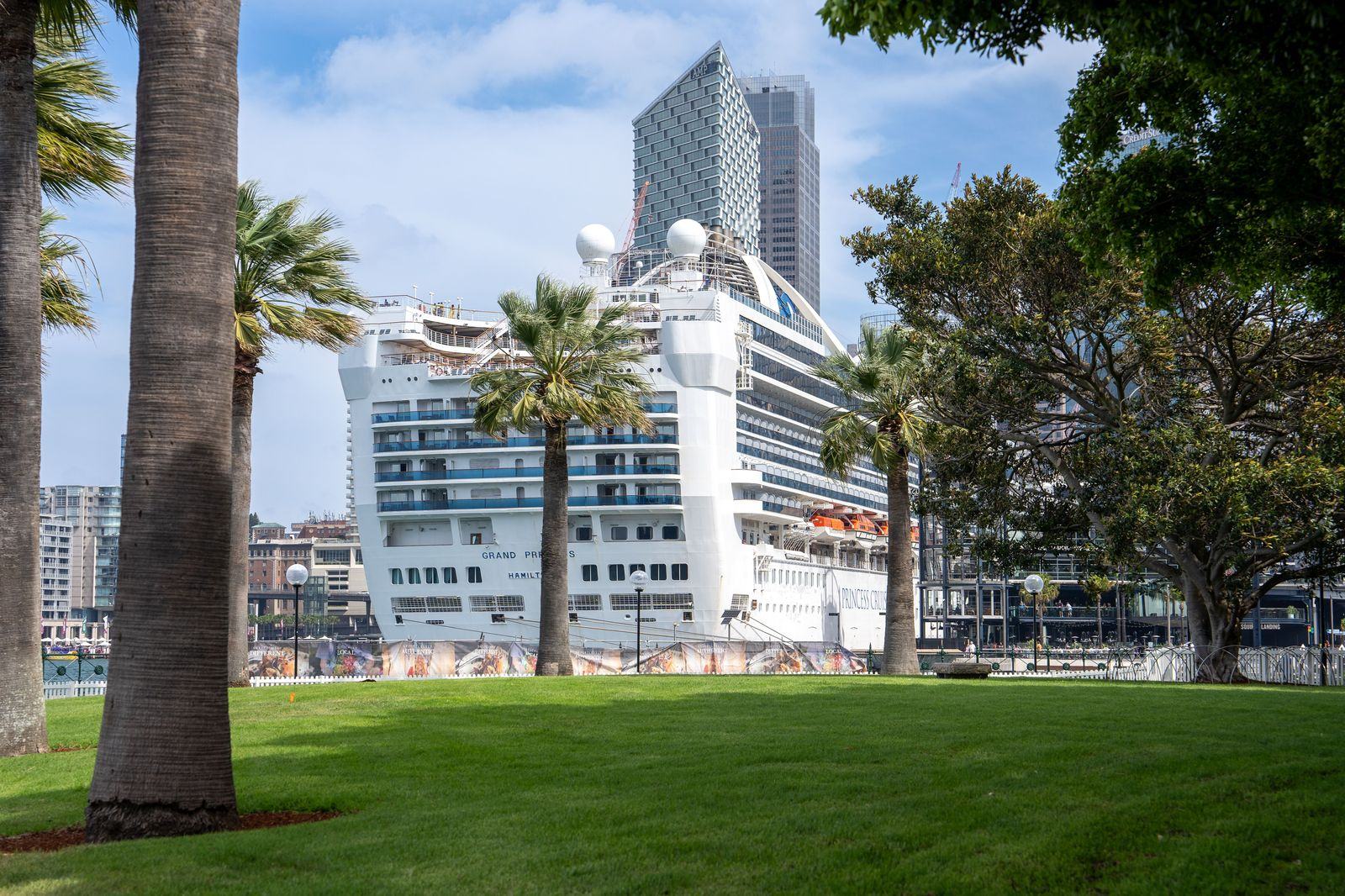 Cruise ship berthed at Circular Quay in Sydney